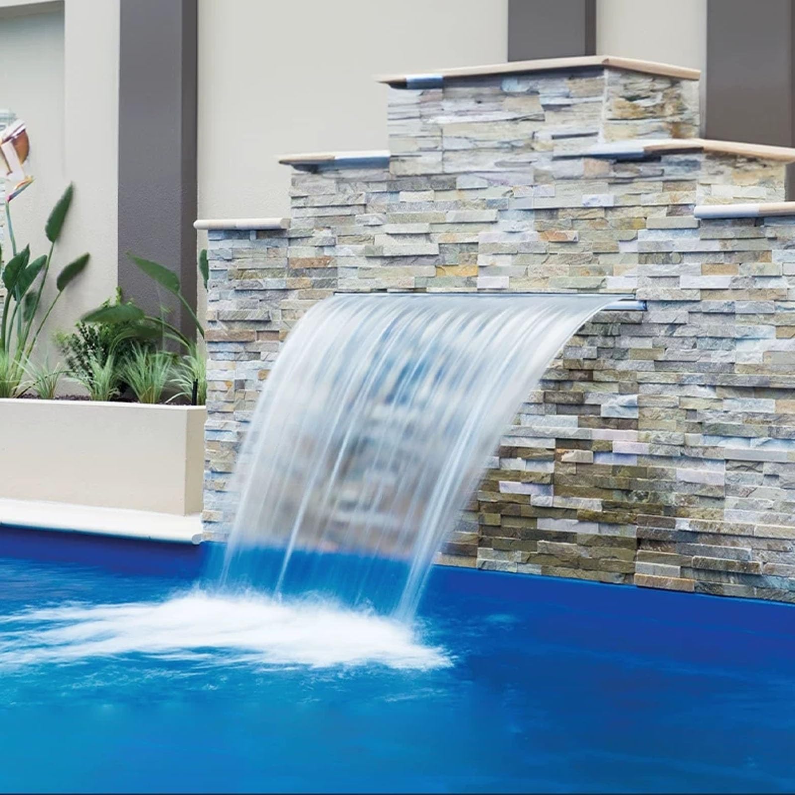 Cascata Sfioratore in Acciaio inox Fontane da Giardino Esterno
