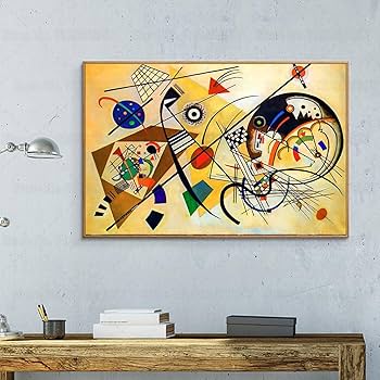 Hommage a Wassily Kandinsky　ワシリーカンディンスキー Amazon.co.jp: ヴィンテージワシリーカンディンスキー抽象キャンバス