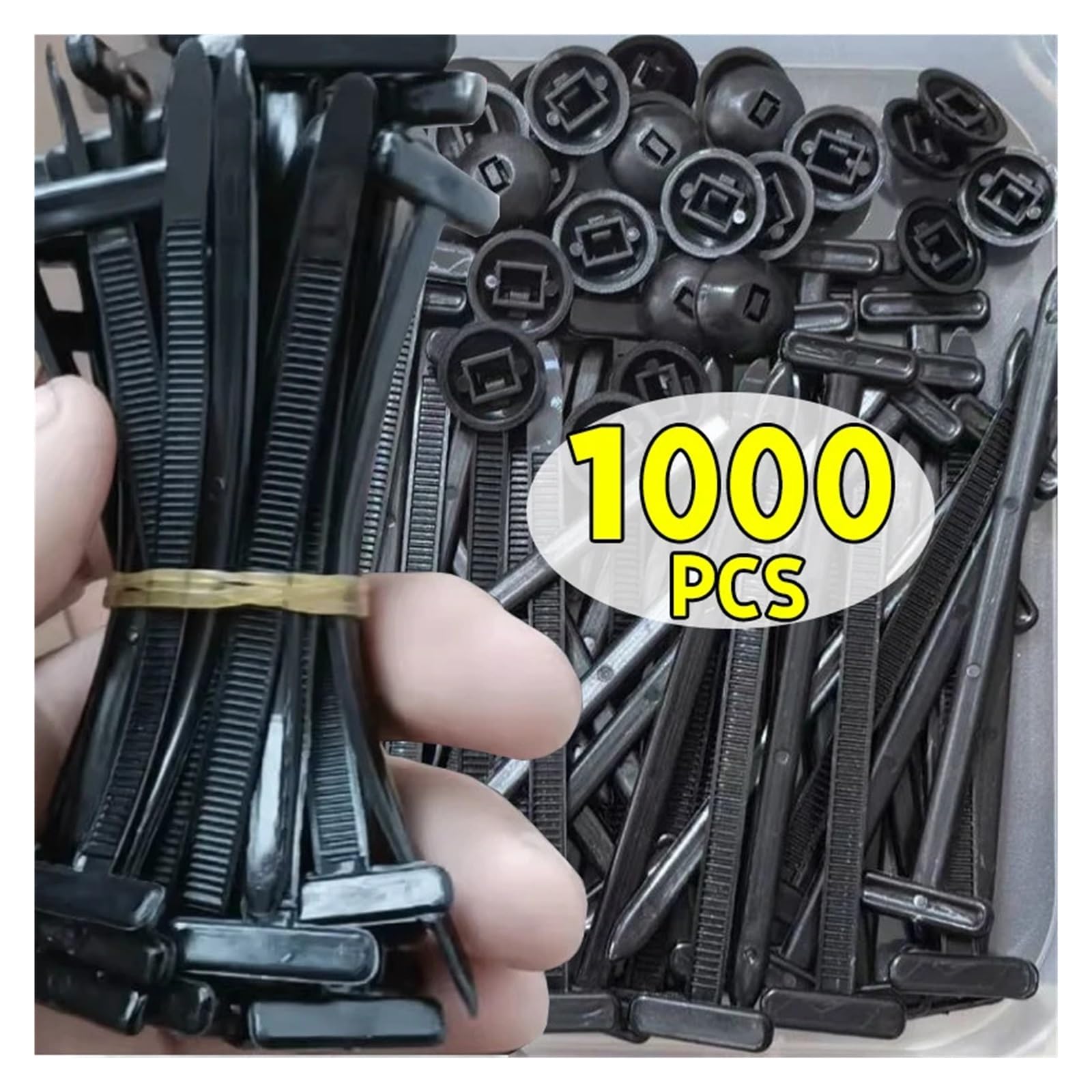 plastikowe taśmy Zestaw samoblokujących nylonowych opasek zaciskowych do mocowania w samochodzie, różne rozmiary(200set- (400pcs))