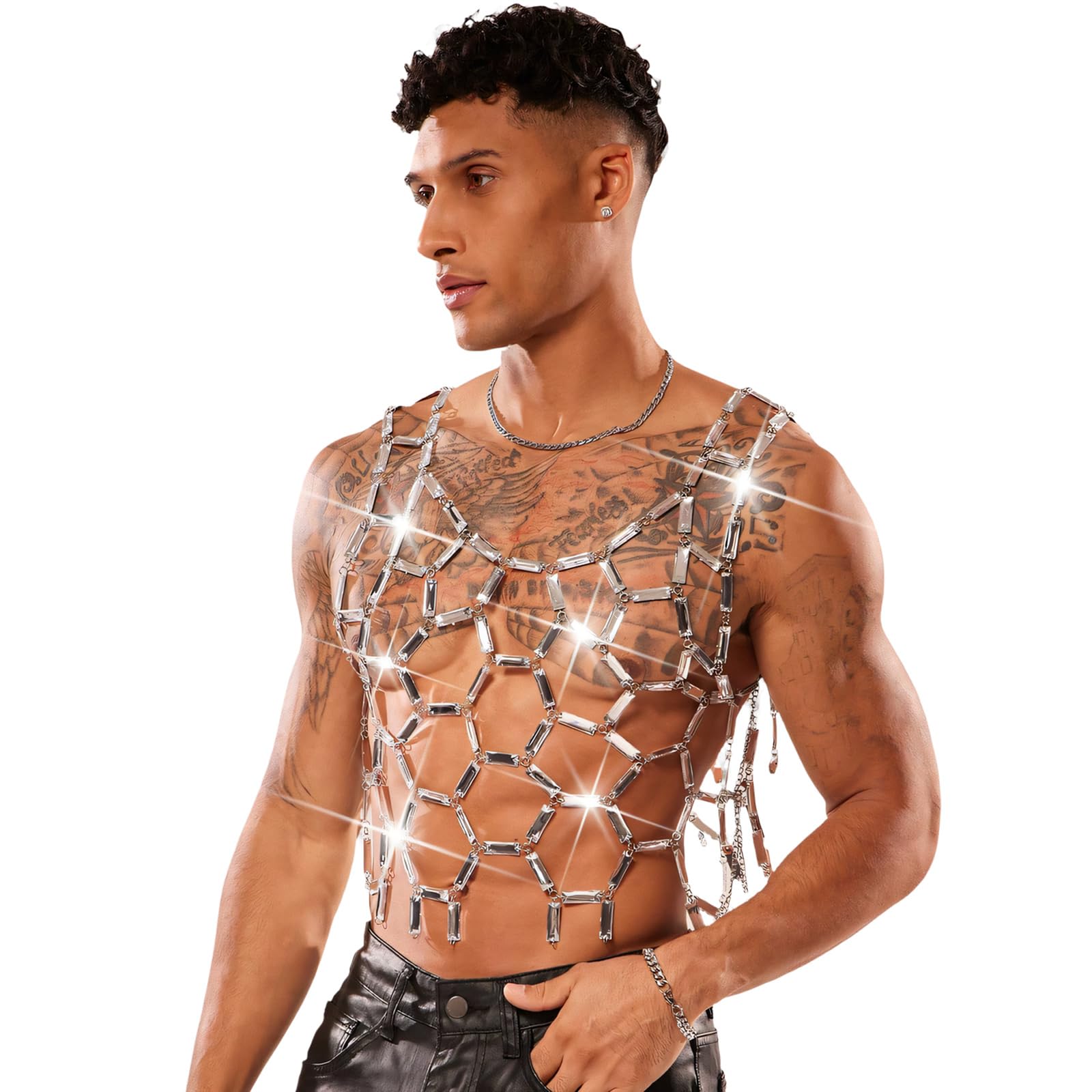 Gilet impreziosito da paillettes alla per abiti casual