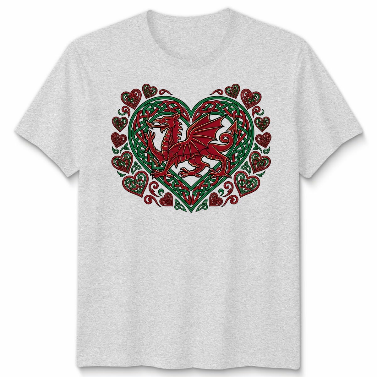 D&T St Davids Day Butterfly Welsh Flag Heart Rugby Top Mens Womens Apparel Wales National Holiday Graphic Shirt Unisex 5XL Heather Grey