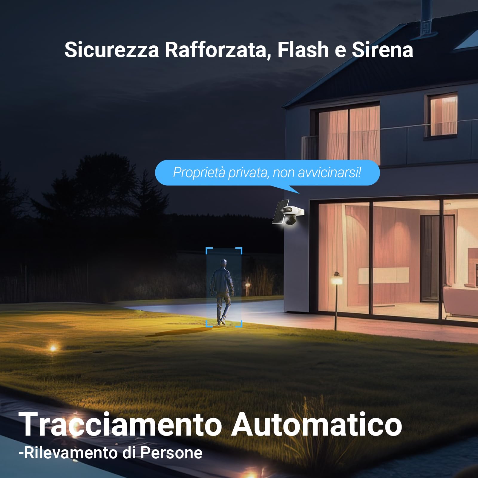 EZVIZ 4G LTE Telecamera Esterno con Doppia Lente Motorizzata, 4MP+4MP Batteria 10400mAh con Pannello Solare, AOV, Visione Notturna a Colori, Rilevamento Persone/Veicoli, Audio Bidirezionale, CB90x Kit