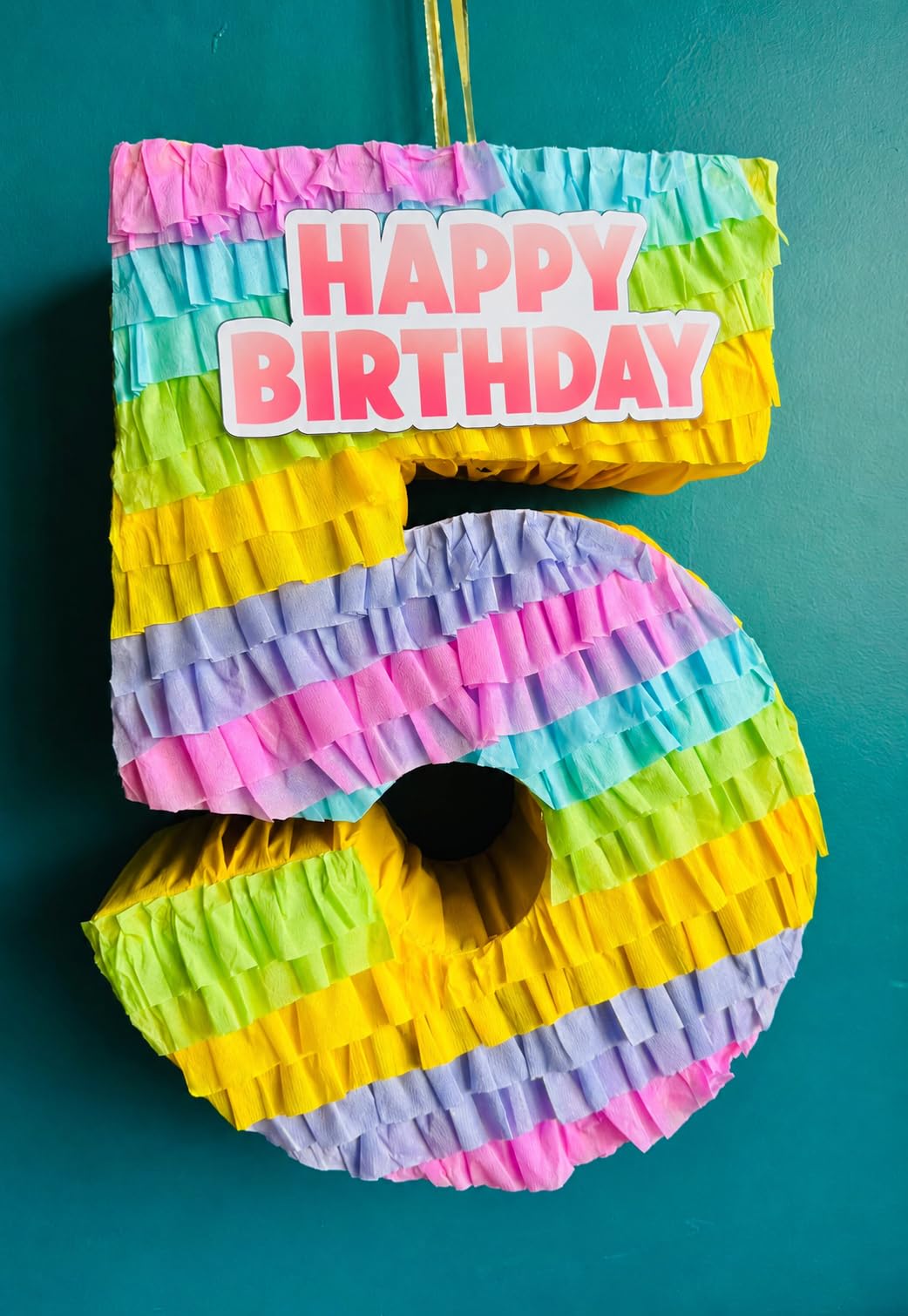 Handmade Pastel Rainbow Piñata – Empty Fillable Party Decoration