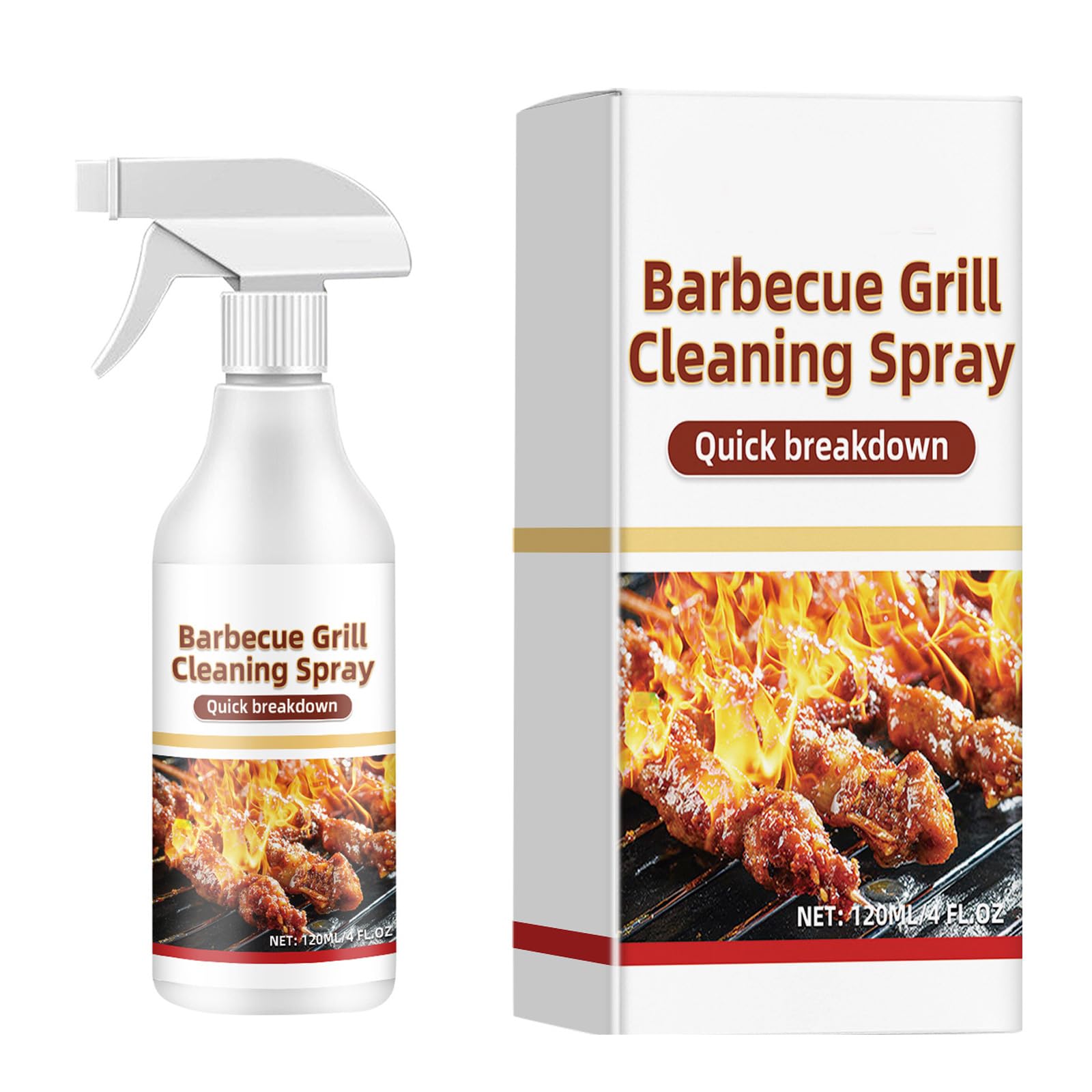 Xinsheinelry Grills Maintenance Foam Grills Cleaner Foam Efficient Washing Spray for Vertical Front and Rack Cleaner Spray
