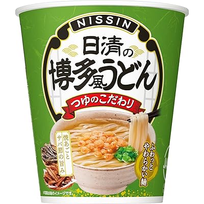 日清食品 日清の博多風うどん 68g ×20個 [焼あご サバ節 やわらかい麺 カップ麺 カップうどん 箱買い]