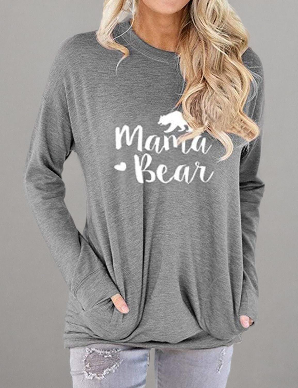 Nlife Mama Bear Mothers Day Shirt for Gifts Moms Graphic Tees with Sayings Womens Tshirts Tops - Image 3