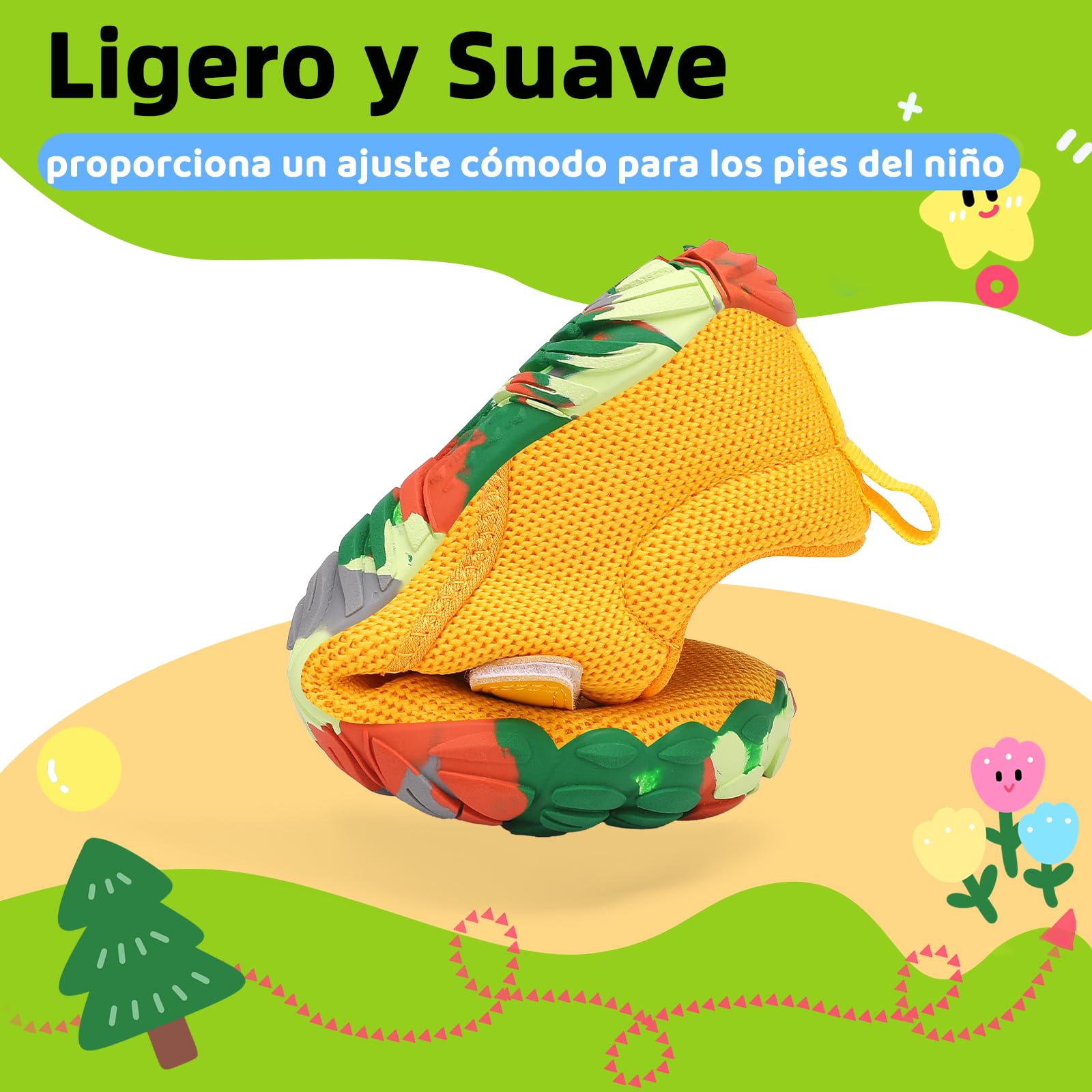 SAGUARO Zapatillas Barefoot Niños Antideslizantes y Ligeras Calzado Descalzos, Talla 24-36