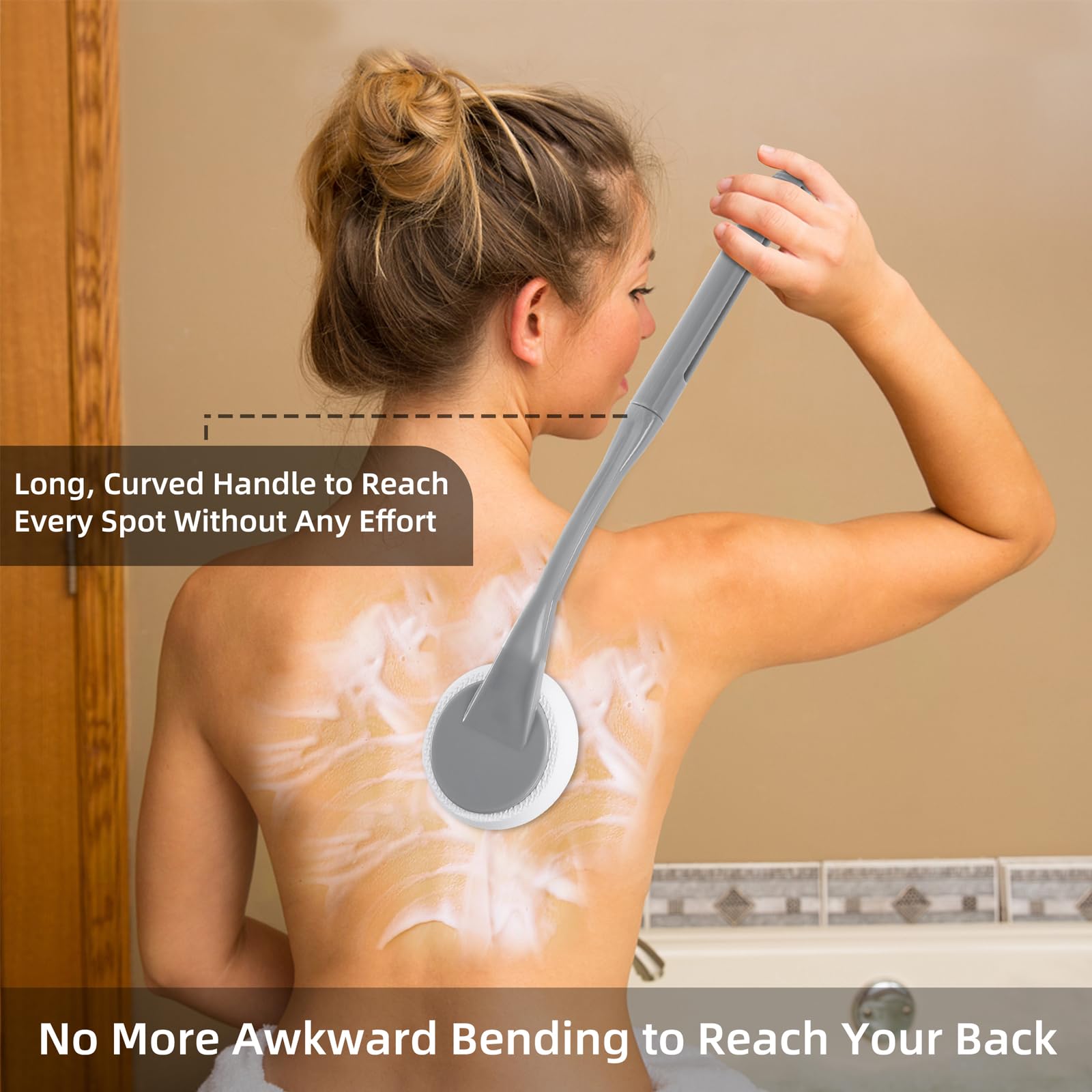 Lotion Applicator for Back 52CM Back Cream Applicator, Cream Applicator for Back Easy Reach and Washable, Back Moisturiser Applicator - Image 3