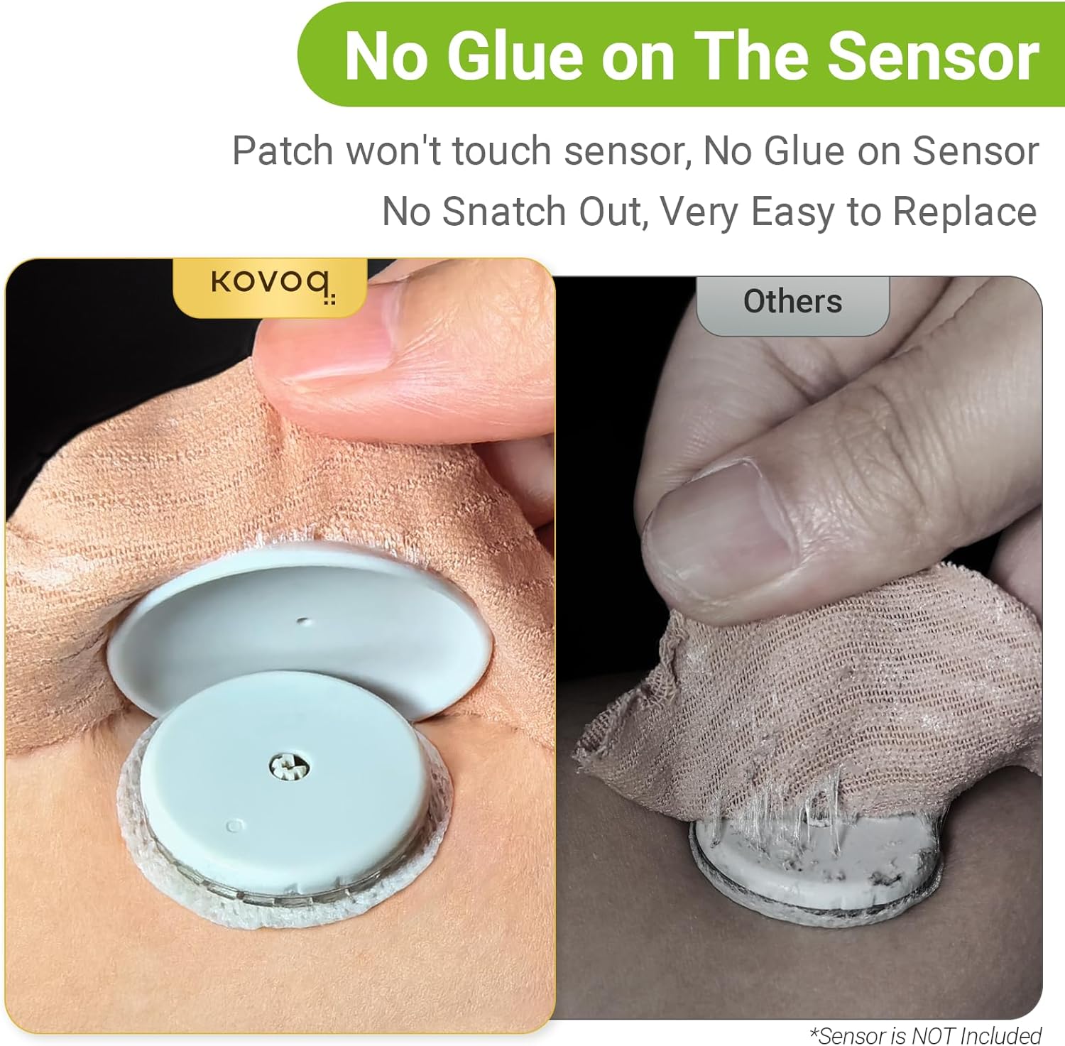 40-Pack Libre 2 & Plus & Lingo Sensor Covers, Kovoq Freestyle Libre 2 Sensor Waterproof Patches, 2 Hard Covers for Reliable Protection Against Bumps and Scratches, Breathable and Hypoallergenic (TAN)