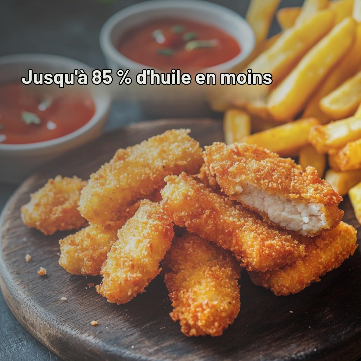M mimotec – Air Fryer Green Sara Touch 6,5L, Friteuse à Air sans Huile, 1600W, 8 Menus Digitaux, Écran Tactile, Fonction Grill, Minuterie Réglable, Température 80-200°C, Cuisine Facile et Saine