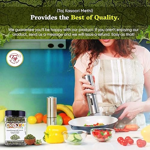 Miniatura 9 de TAJ Kasoori Methi, hojas secas de fenogreco  100g (3.5oz)