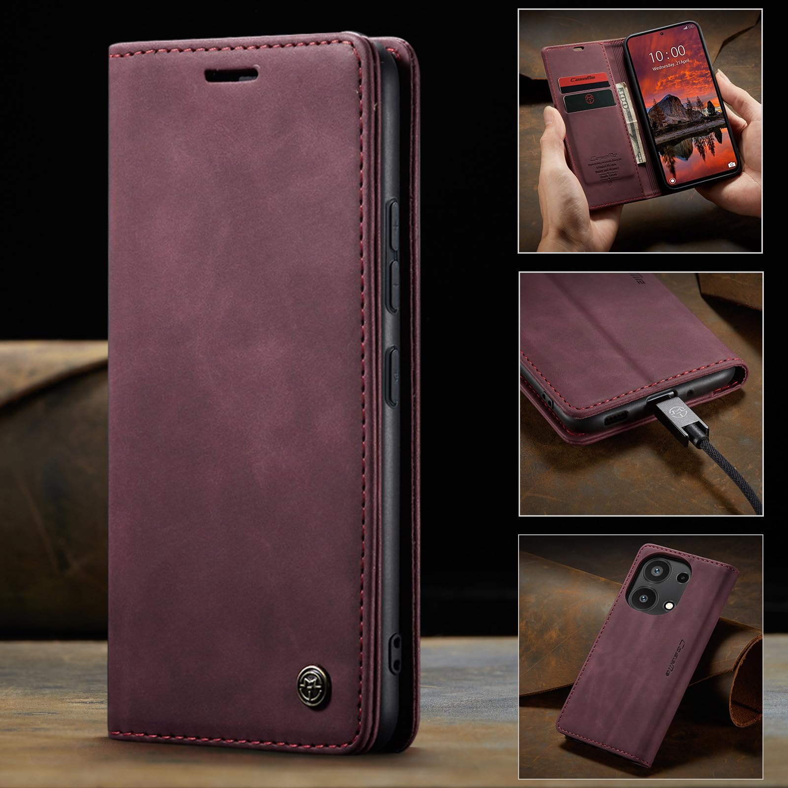 Cover per Xiaomi Redmi Note 13 PRO 4G, Custodia Cover Pelle Libro