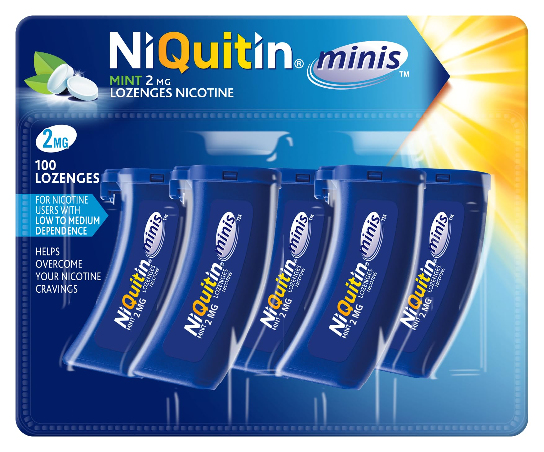 NiQuitin Minis 2mg Nicotine Lozenges - Mint 100s