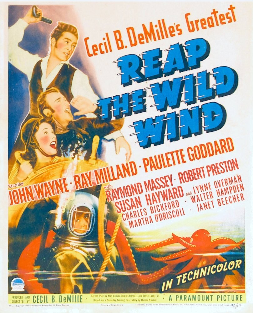 Amazon.com: Posterazzi Reap The Wild Wind From Top: Ray Milland