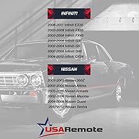 Vista 4 de 2X USARemote Llaveros Remotos de Entrada sin Llave 4btn para I35 G35 350Z Altima Maxima Sentra