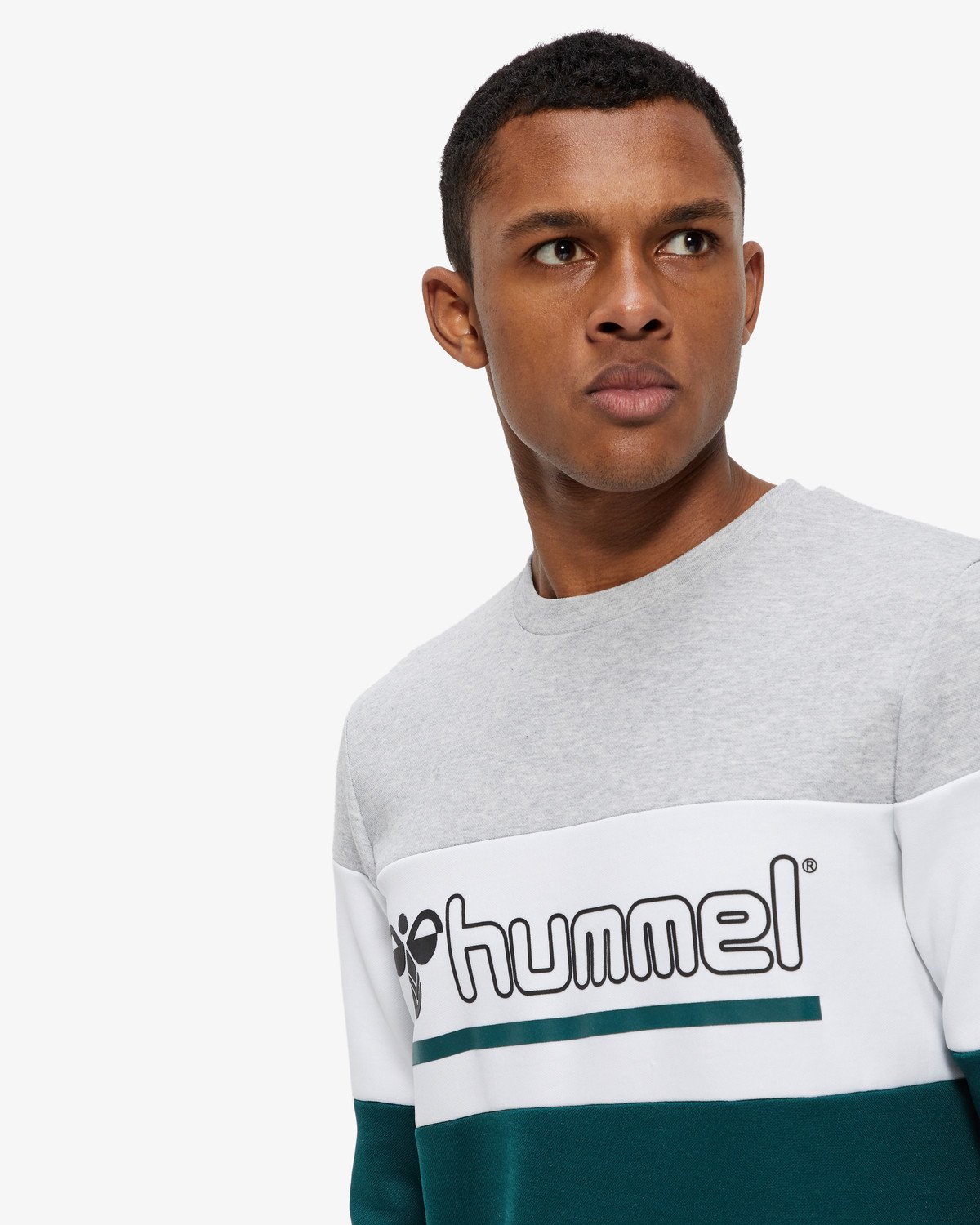 Hummel Fashion Matti Felpa, Uomo, Large, Grigio/Verde