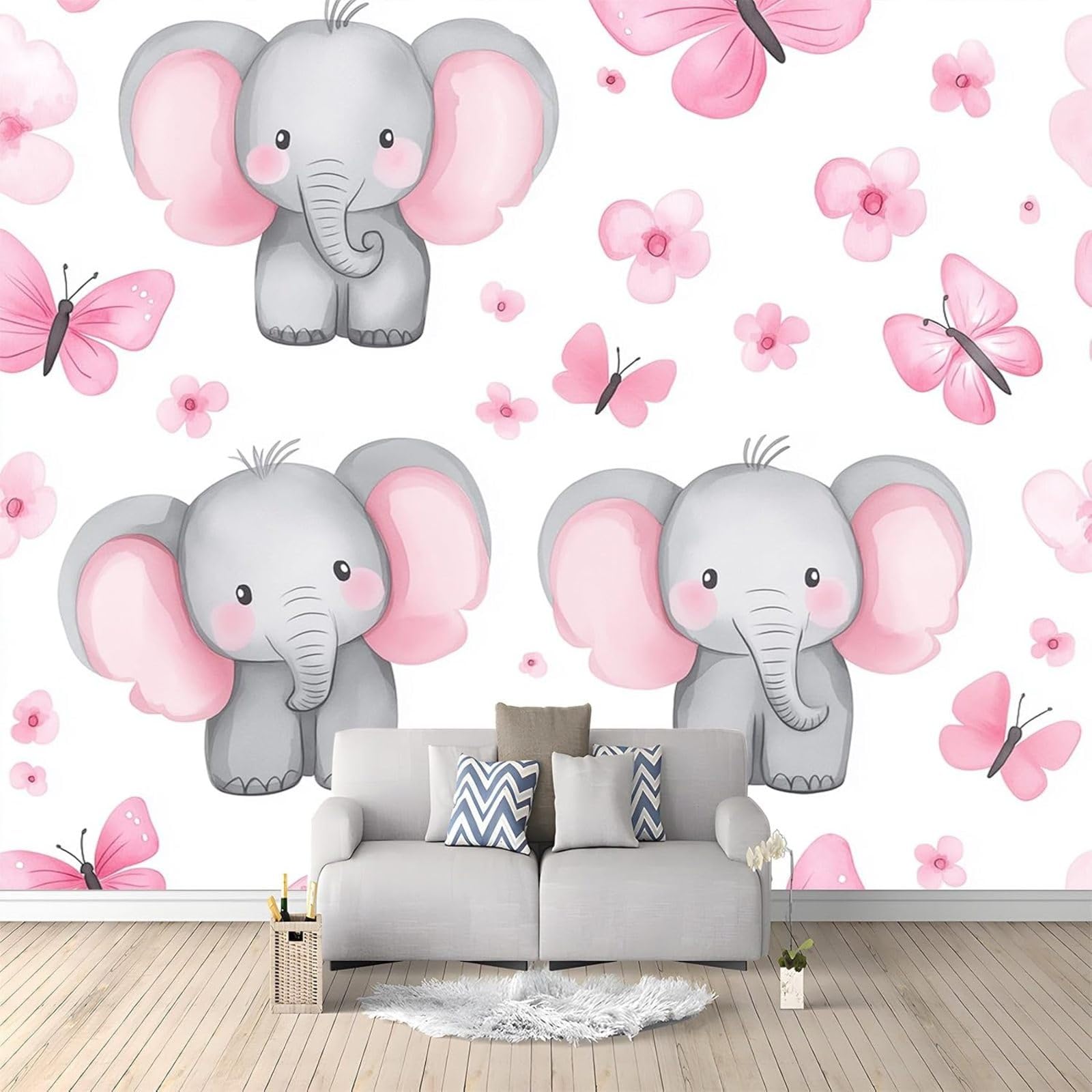 hgjdjhnf 3D Animal Photo Wallpaper Elephant Modern Wall Decor Design Wall Decoration Living Room Bedroom, 350cm x 256cm