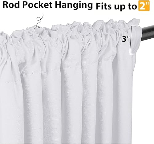 Miniatura 5 de INOVADAY Cortinas térmicas para puerta corredera 100% opacas, extra anchas, de lino, con textura, para puerta corrediza de vidrio (100 pulgadas de