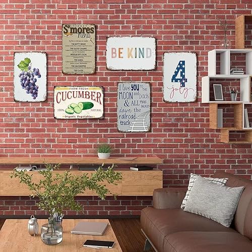 Miniatura 7 de Letreros de bar para el hogar, bebidas de pared, letreros de latas vintage, bienvenidos a nuestro bar del patio trasero, sirviendo con orgullo lo