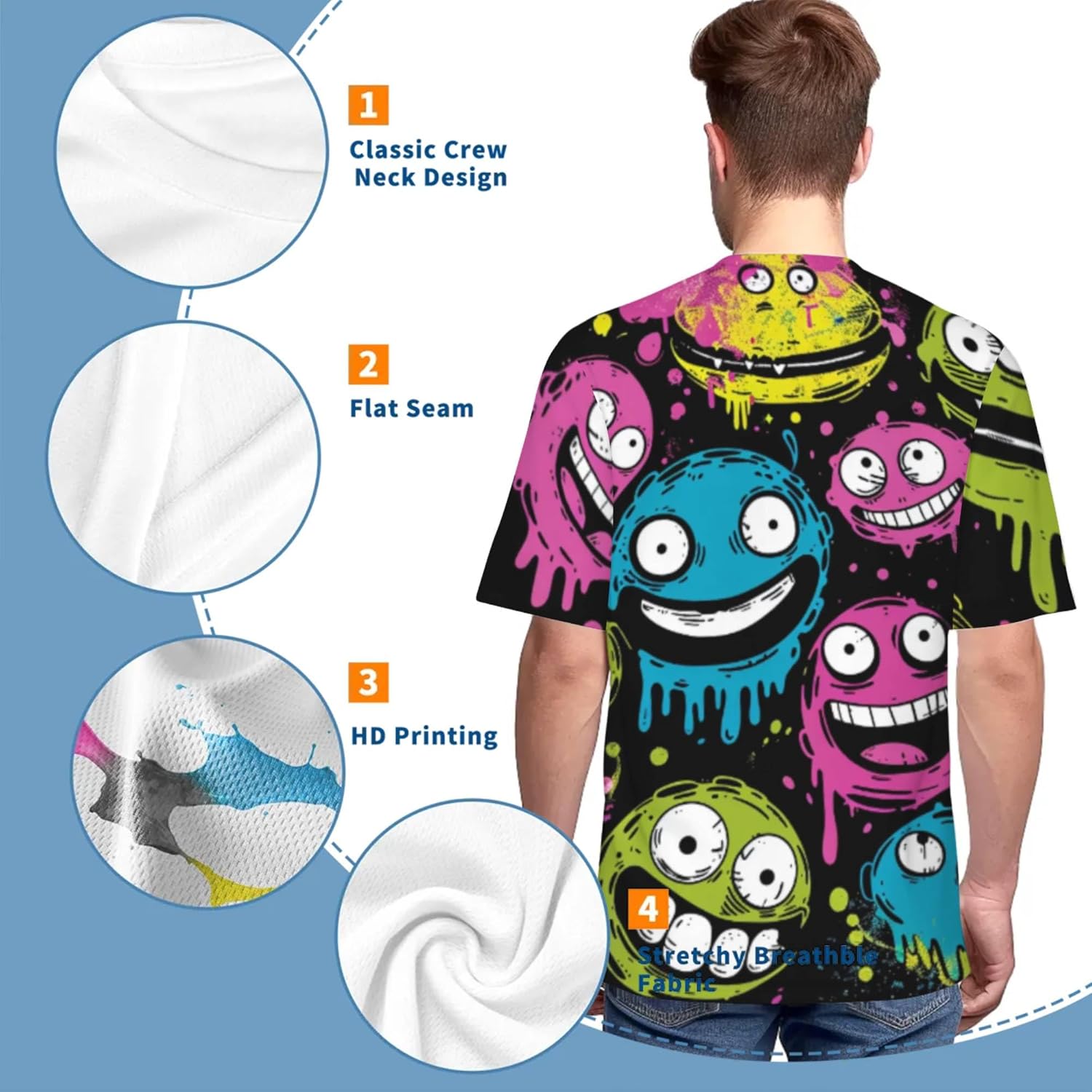 3D Printed T-Shirt for Everyday Wear High-Definition Graphic Comfortable - Image 2