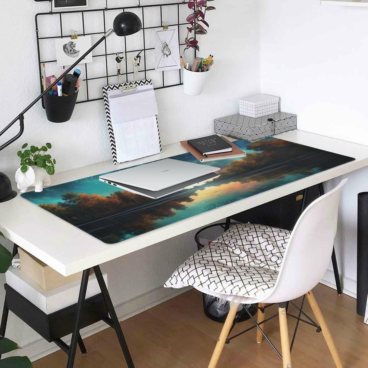 XXL Mouse Pad for Desk Non Slip, Portable Desk Mat with Stitched Edges Perfect for Gaming and Office 16x35.5in Oversized Mouse Pad for Laptop and Keyboard