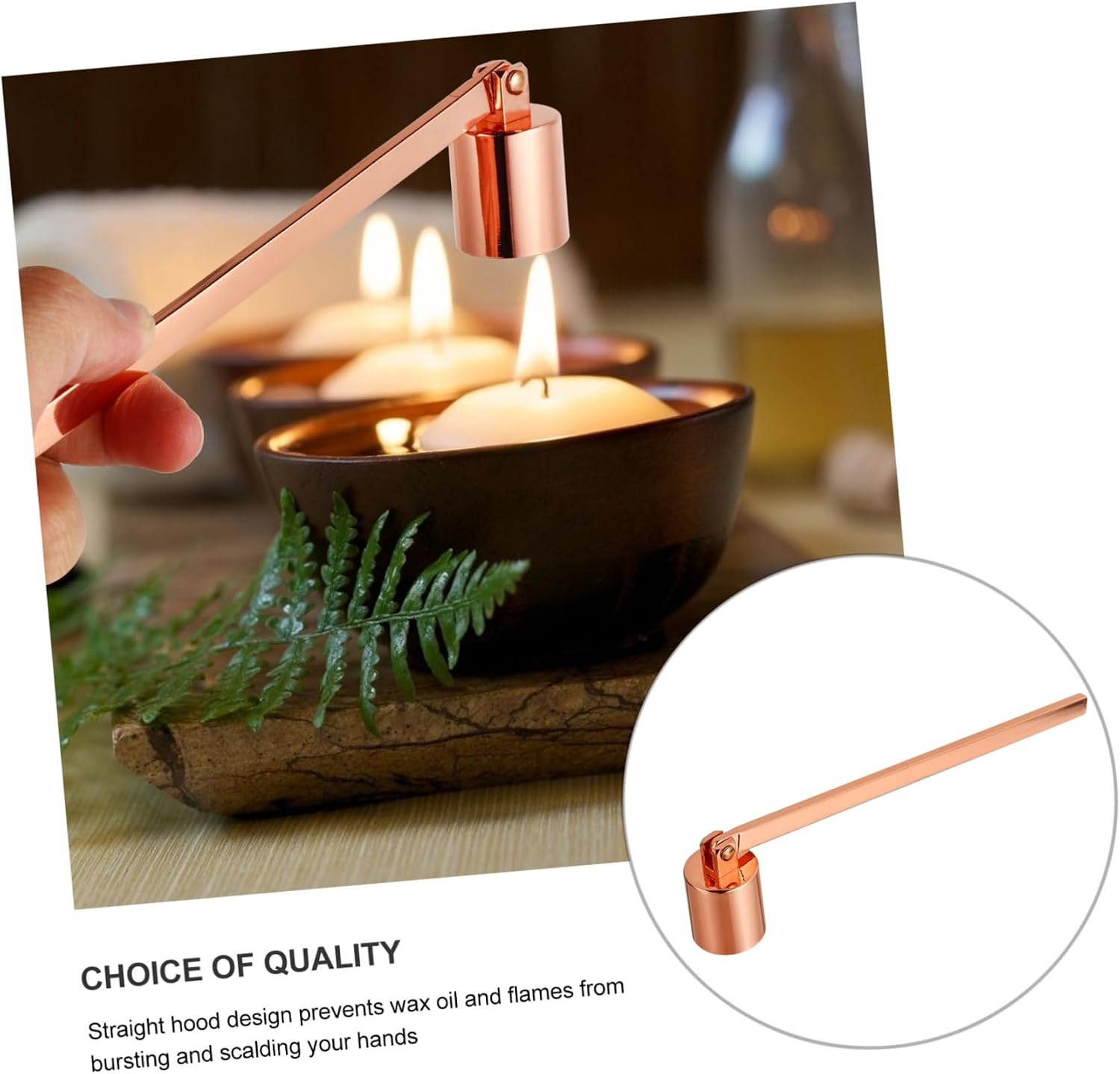 Garneck 3pcs Candle Snuffer Elegant Stainless Steel Extinguisher Tool Pivoting Cover Candle Accessory for Extinguishing