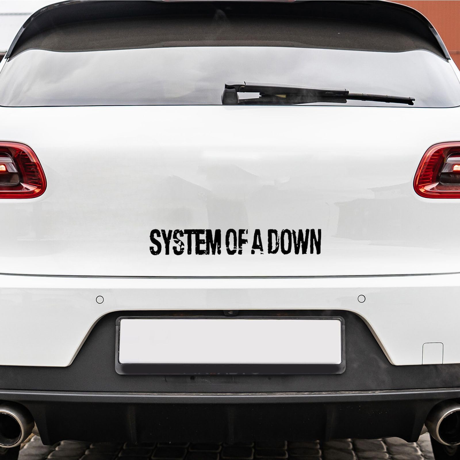 KREEPO System of A Down Stickers for Car Bike Vans Truck Waterproof Self-Adhesive (20x7cm) Black