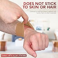 Vista 3 de HEALQU Vendaje autoadhesivo – 4 pulgadas x 5 yardas, 12 rollos de cinta cohesiva para atletismo y deportes – Cinta médica autoadherente, vendajes