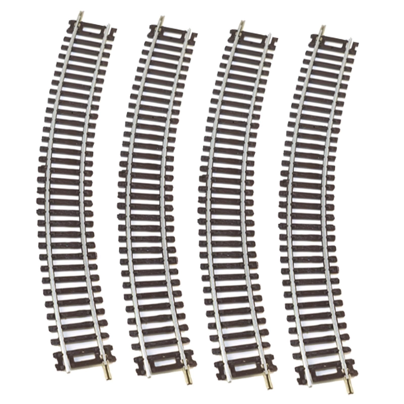 Lot de 4 Pièces de Rails de Train Miniatures à L'échelle Ho pour Activités de Bricolage Au 1:87, 25 Cm X 2.8 Cm