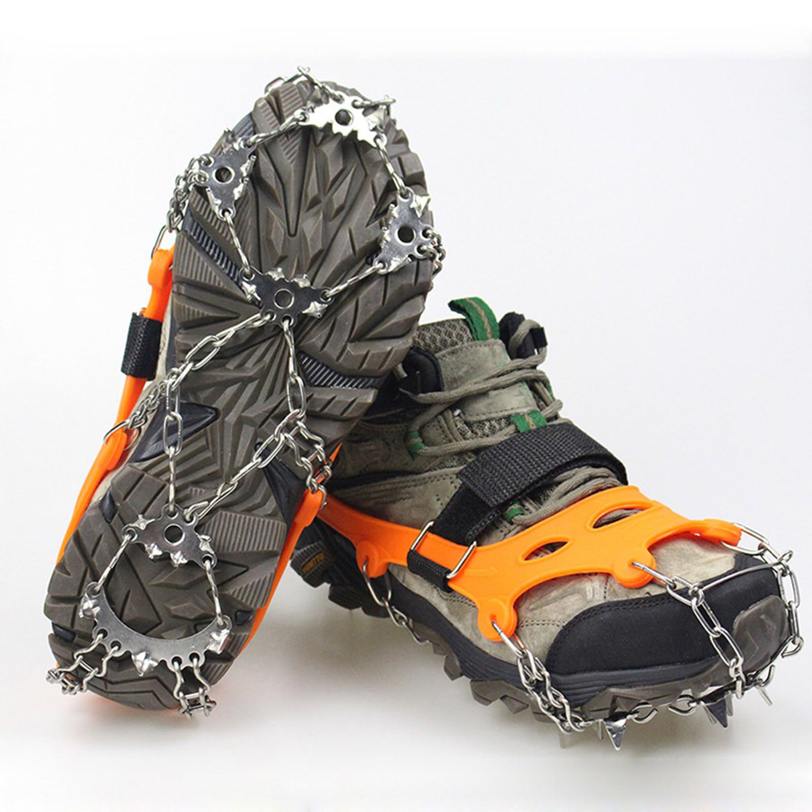 Slip Traction Cleats For Ice & Snow Stainless Steels Ice Spikes Ice Cleats Crampons 23 Spikes Shoe Ice Snow Grips