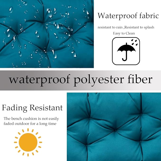 The anti-slip design of this cushion ensures that it stays securely fastened to your outdoor furniture, providing peace of mind while you relax outdoors. Easy to install and remove, this cushion is perfect for camping, beach trips, garden lounging, terrace gatherings, and more. Whether you're looking for a bench pad or a swing seat cushion, this versatile product is the ultimate solution for total relaxation. Additionally, the efficient and easy cleaning process makes maintaining this cushion a breeze - simply wash with a soft brush and mild detergent in 30°C water or hand wash as needed.