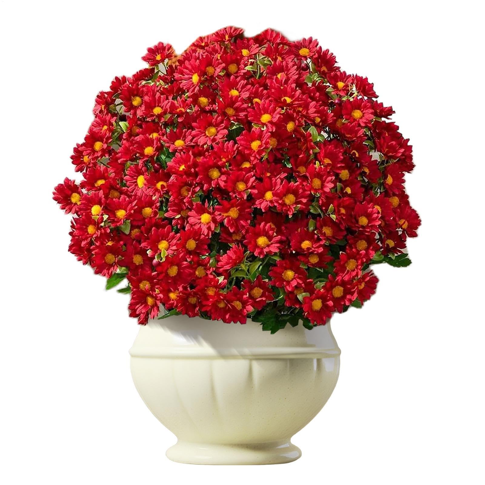 Fleurs artificielles d'automne : lot de 10 chrysanthèmes Fake Mums