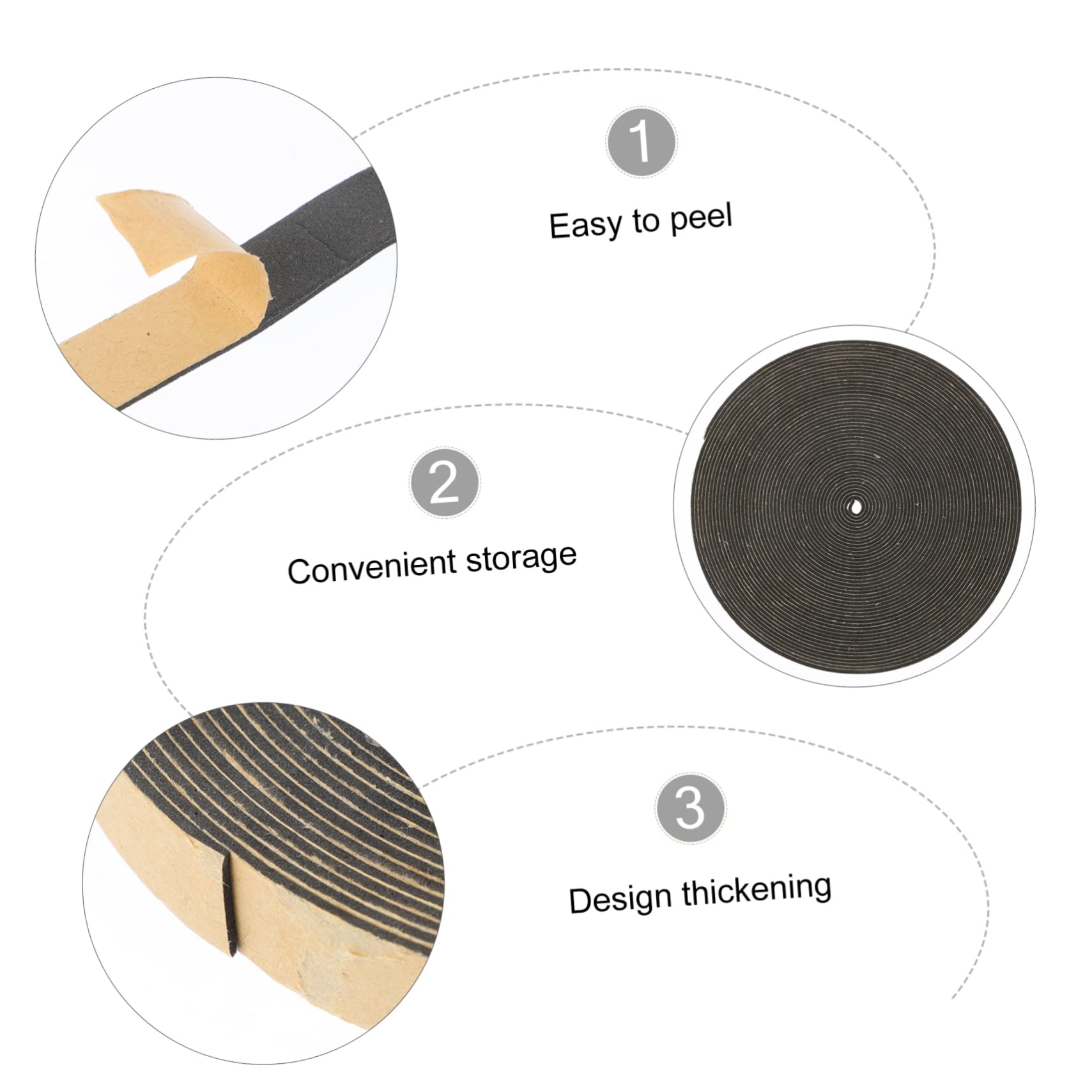 COSMEVIVI Undproofing Material Tape Speaker Gasket Foam Strip 18mm Car Speaker Sealing Tape