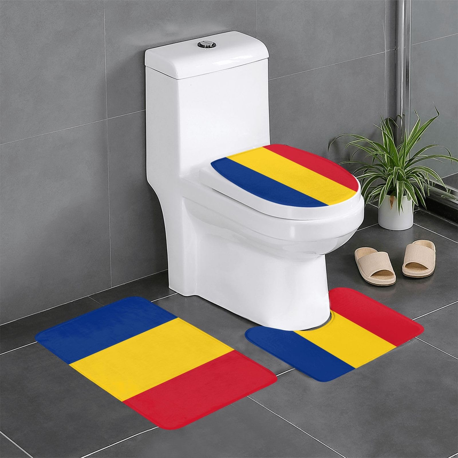 Tapis drapeau Roumanie fini les sols mouillés et glissants avec ce lot de 3