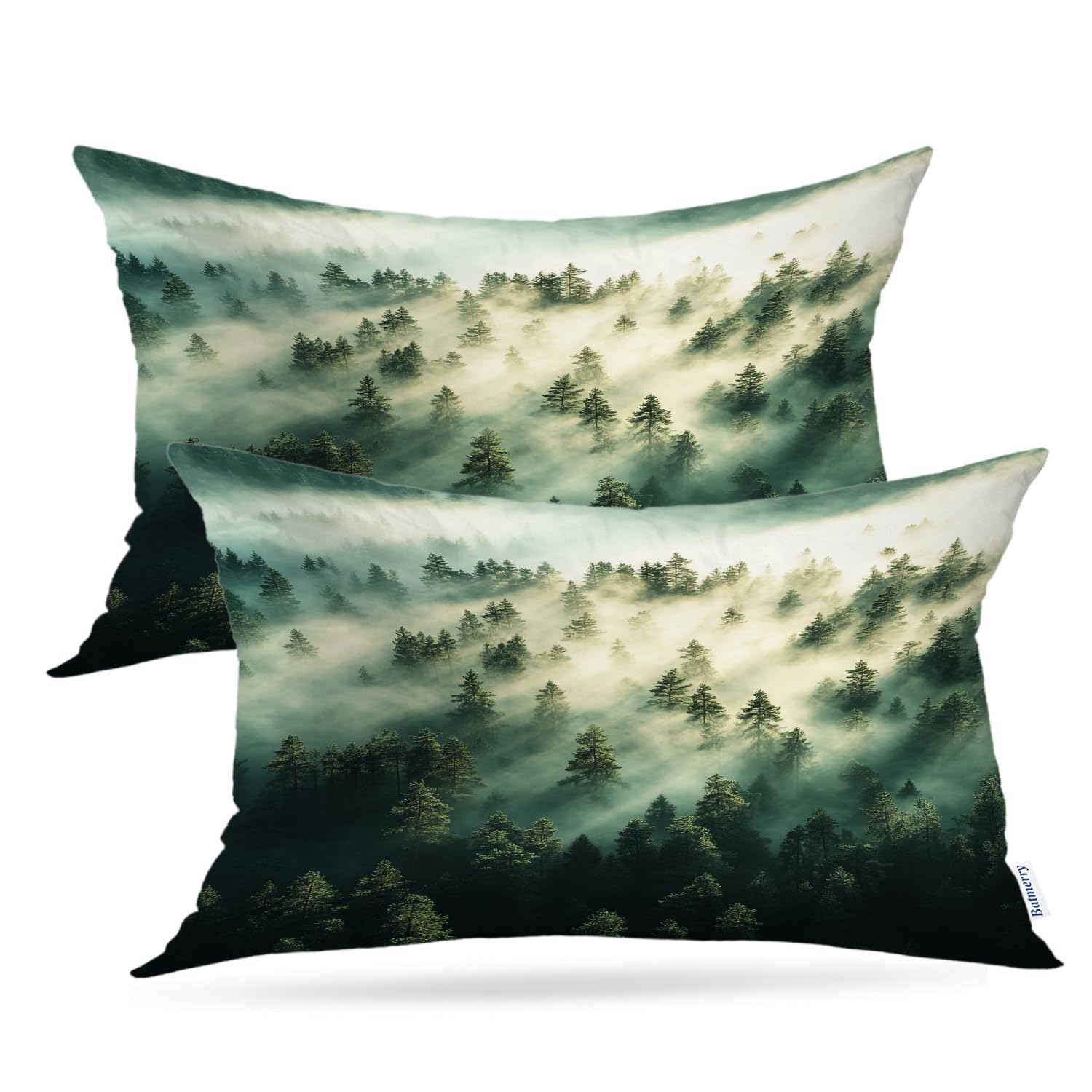 Housses de coussin motif arbres lot de 2 Batmerry pour decoration salon et canape