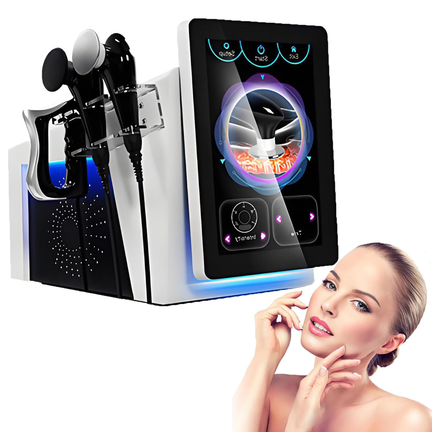 Dispositivo de radiofrecuencia para Lifting Facial y Corporal, reafirmación de la Piel, máquina de Adelgazamiento Corporal y reafirmación de la Piel, máquina de Terapia Tecar de 448k White