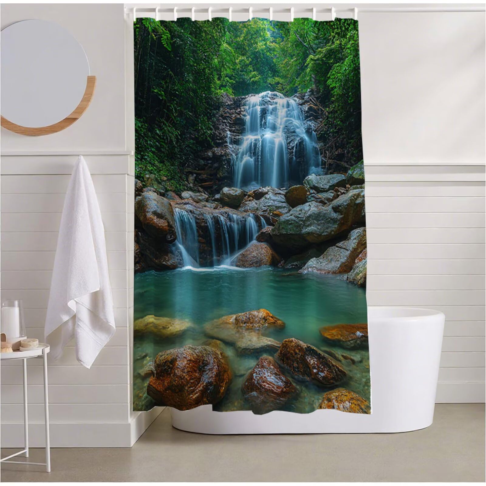 Rideau de douche imperméable anti-éclaboussures 120x200 pour baignoire