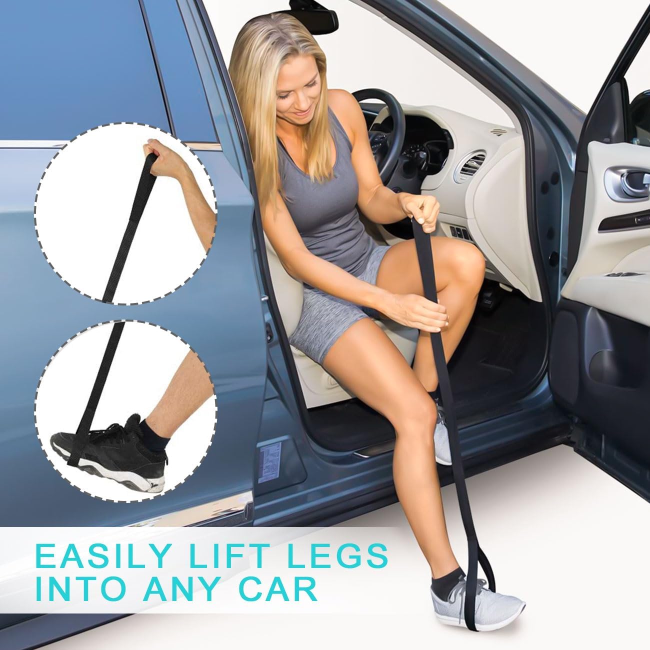 43 Inch Long Leg Lifter, Leg Lifter After Hip Replacement&Knee Surgery Recovery Aids Kit,Leg Lifters Getting Legs in and Out of Bed,Car,Wheelchair