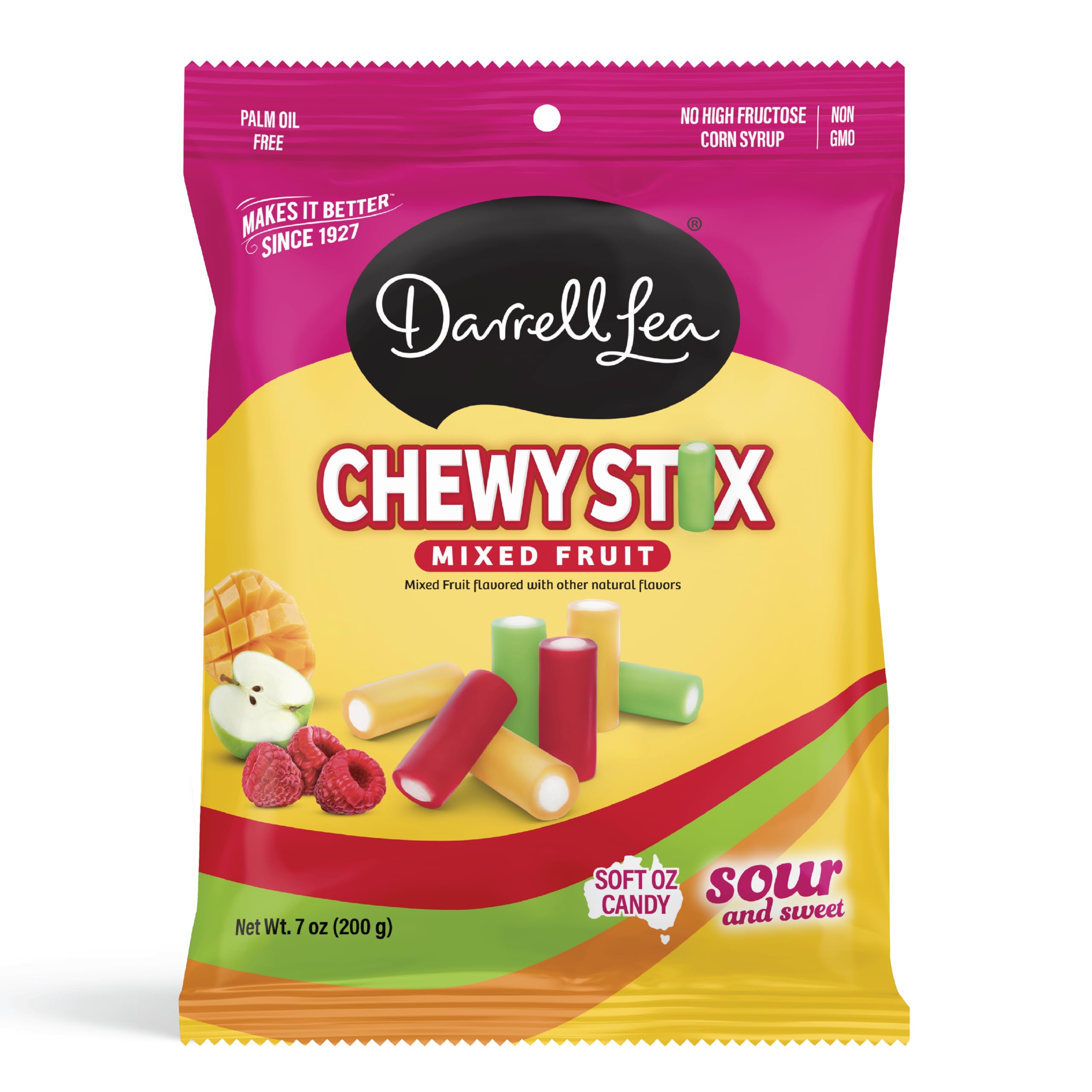 Amazon.com : Darrell Lea Chewy Stix, Sour & Sweet, Palm Oil Free