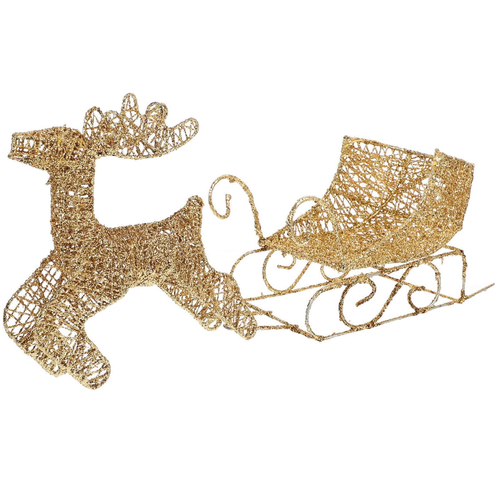 jojofuny Centrotavola Natalizio Renne Ornamento di Babbo Natale 2 Set Natale Natale Slitta Decorazione Natale Decorazione Desktop Renna Scultura Renna sulla Slitta Addobbi per Presepe