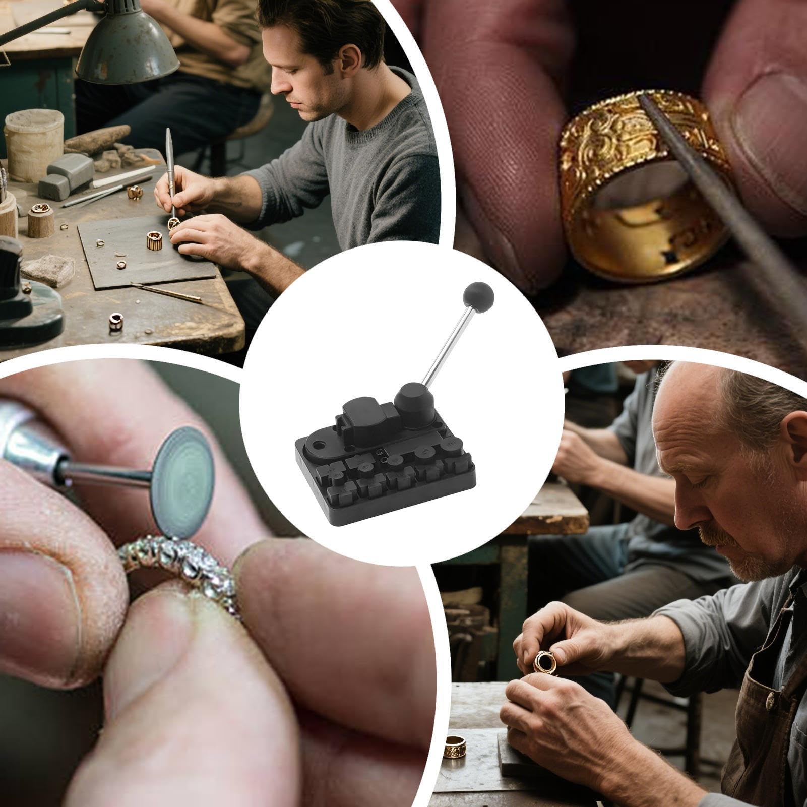 Manuelle Ringbiegemaschine - Löffelringformer, Schmuckbiegemaschine | Drahtbiegezange Mit Verstellbarer Form Für Silberschmiede Schmuckherstellung Armbanddesign Metallbearbeitung Hobbybastler