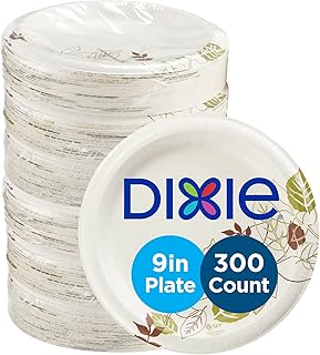 Dixie® 8.5" Medium-Weight Paper Plates by GP PRO (Georgia-Pacific), Pathways®, UX9P300, 300 Count (50 Plates Per Pack, 6 S...