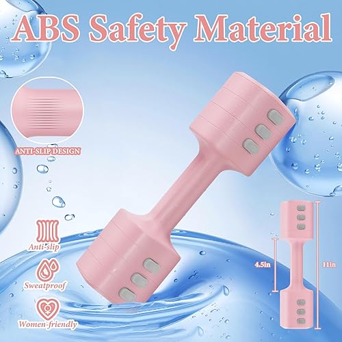 Miniatura 2 de Adjustable Dumbbell Set of 2, Adjustable Weight set, Anti-slip Handle, 4 in 1 Free Weights Dumbbells Set for women at home, 2.2lb, 3.3lb, 4.4lb,