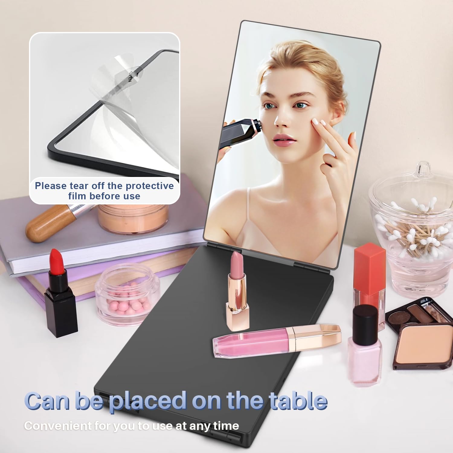 Raburg Kosmetikspiegel Niki – Doppelseitig Mit 3x Vergrößerung, 360° Schwenkbar, Chrom-Optik Für Make-up & Rasur