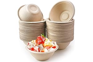 Oomcu 100 Pack Small Disposable Soup Bowls Compostable