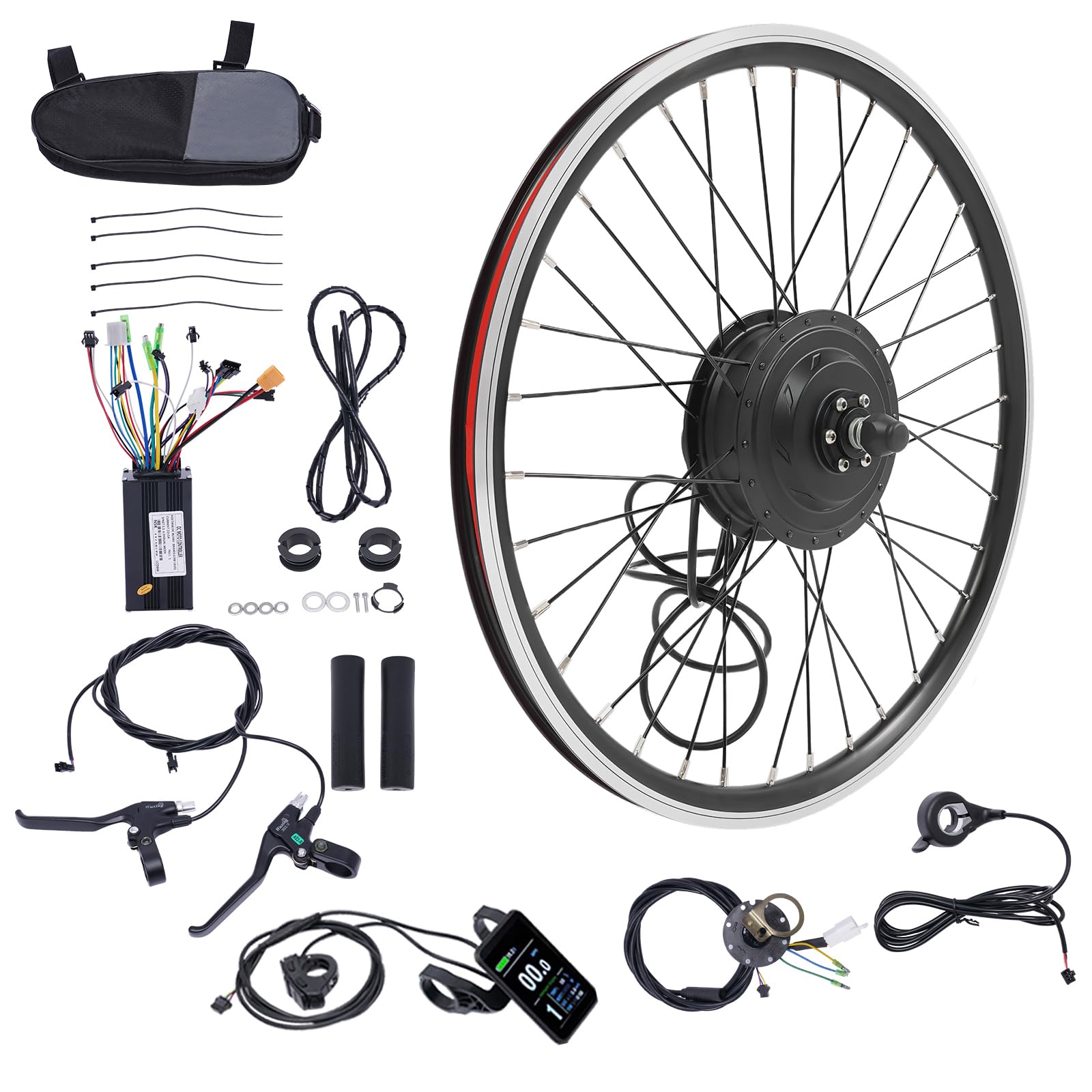 Fat-Bike Fatbike ombouwset, 26 inch, borstelloze achterwielmotor, kit