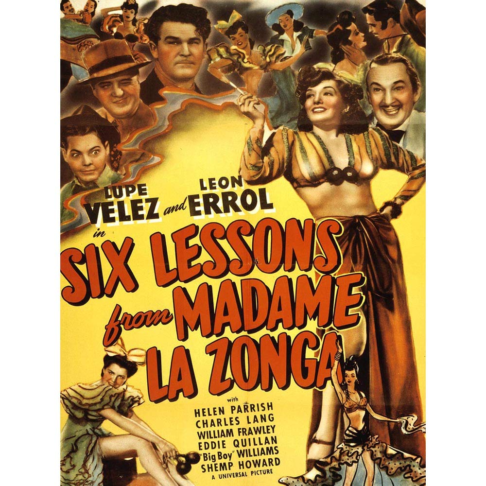 Wee Blue Coo Advertising Movie Film Six Lessons Madame La Zonga Lupe Velez Art Print Poster Wall Decor 12X16 Inch