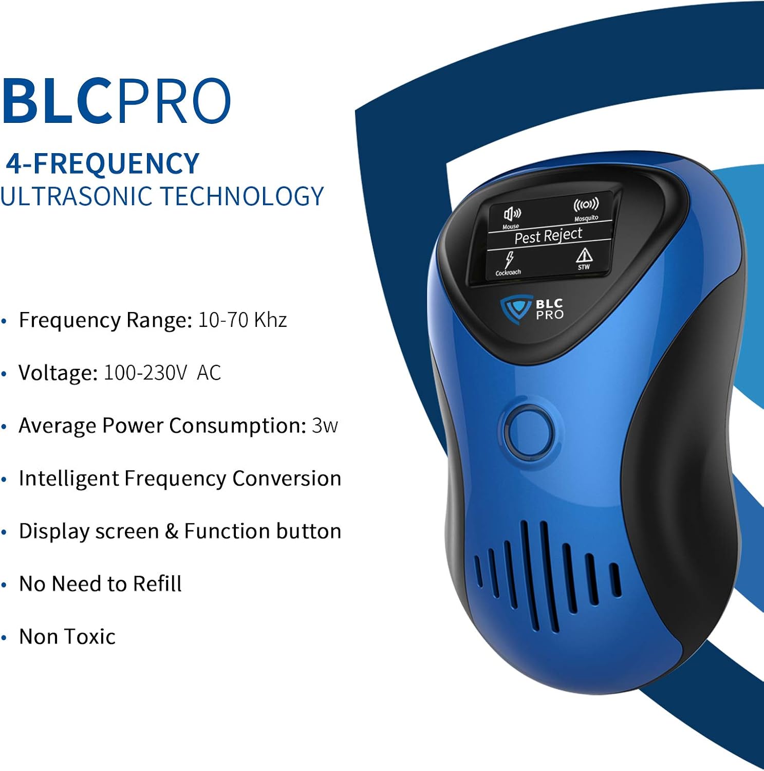 BLCPRO Ultrasonic Pest Repeller, 4 Modes Electronic Pest Repellent Plug in Indoor Pest Control for Insect Spider Mite Bug Fleas Fly Rats Mice Cockroaches Ants - Children and Pets Safe-2 Packs