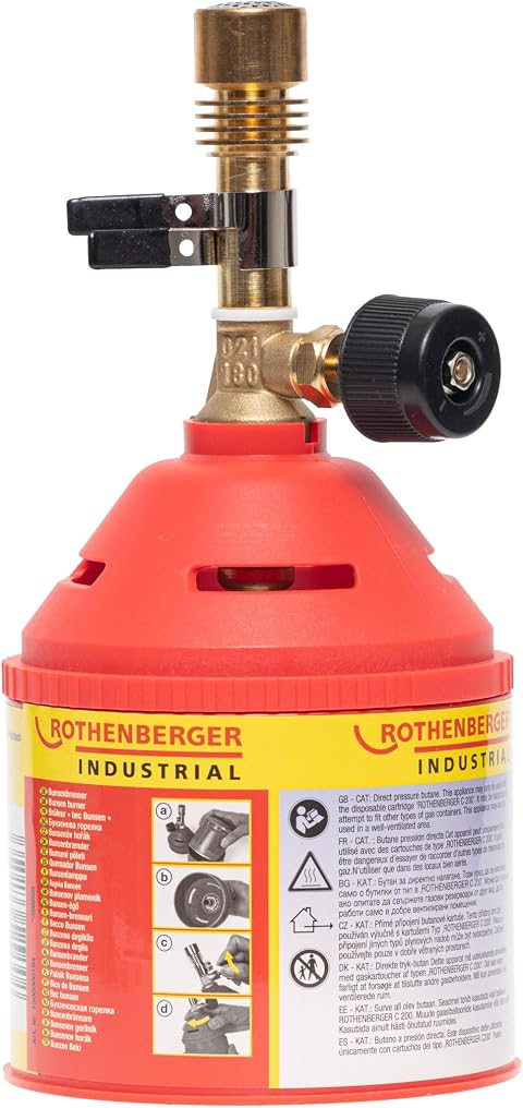ROTHENBERGER Industrial Bunsenbrenner Gasbrenner Lötbrenner Flammentemperatur 900°C 1500000194