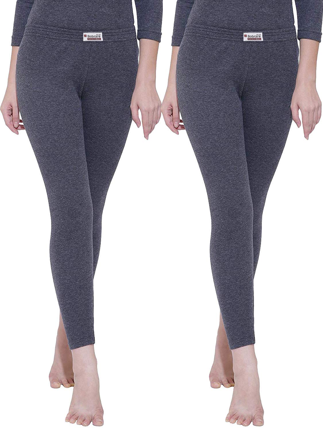 bodycare insider Women Charcoal Melange Premium Lower/Trouser/Bottom Thermal - Pack of 2-picture-37